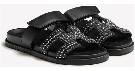 hermes chypre women's sandals|Hermes sandals women black.